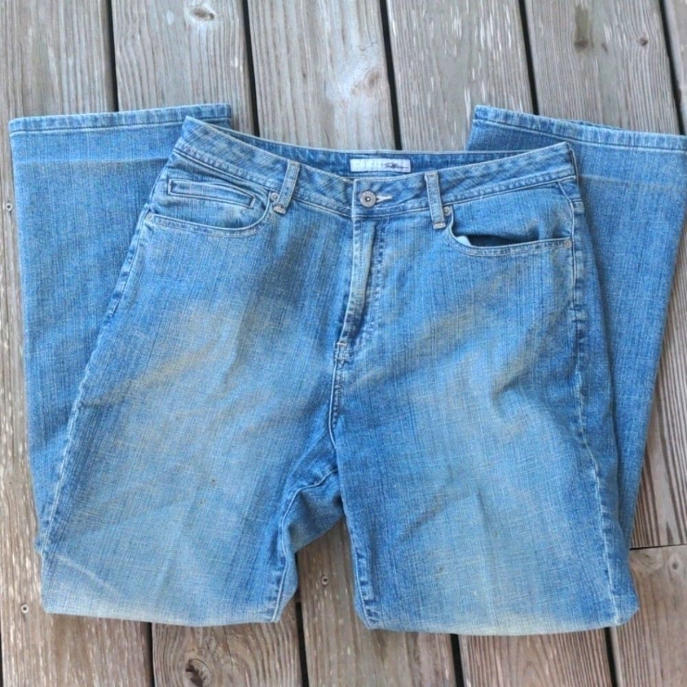 Chico's blue denim jeans platinum